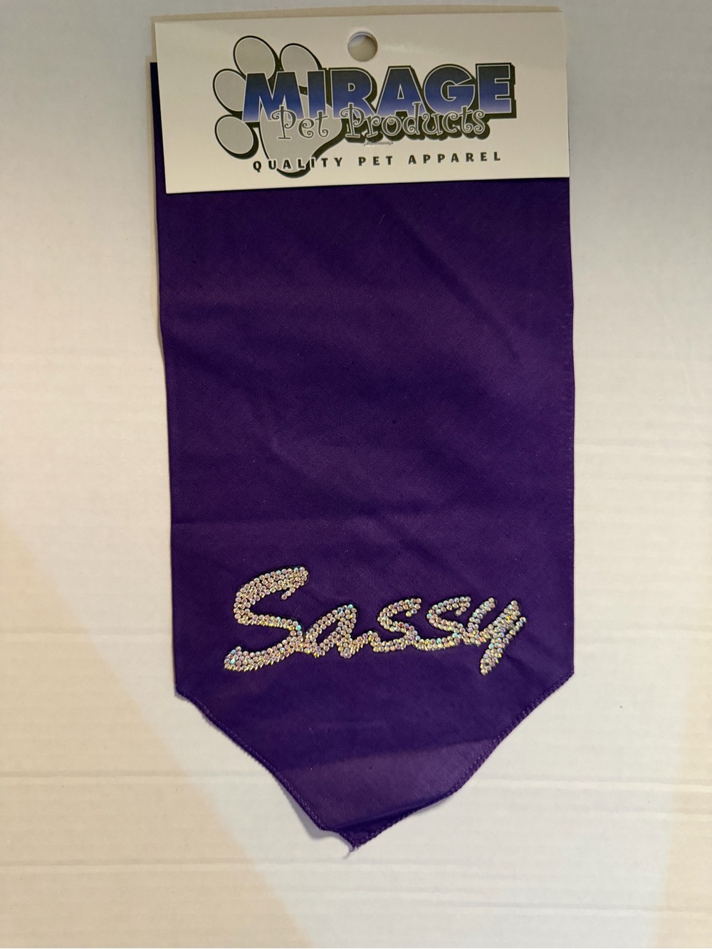 (2) Mirage Pet Products Purple "Sassy" Crystal Dog Bandana
